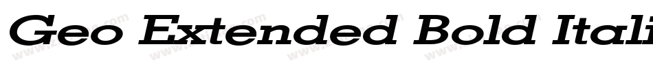 Geo Extended Bold Italic字体转换